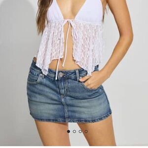 Garage Blue Denim Skirt / Shorts